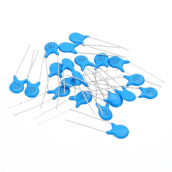 PATIKIL 0.22nf 1kv High Voltage Ceramic Capacitor, 20 Pcs Assortment Kit for Power, Blue