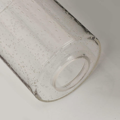 2 Pack 1-5/8-Inch G0004 Clear Seeded Glass Shade, Cylinder Light Fixture Replacement Globe or Cover with Fitter