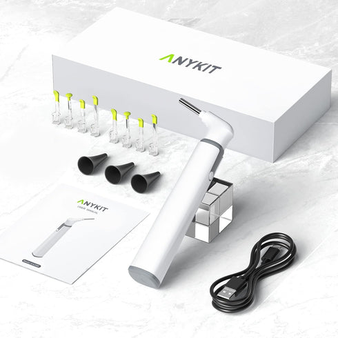 Wireless Otoscope Ear Camera with Dual View, 3.9mm 720PHD WiFi Ear Scope for Kids and Adults, Compatible with Android