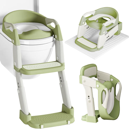 XIGGA 3 in 1 Potty Toilet Training Seat with 2-level Adjustable Steps, Equipped