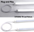 T5 T8 Extension Cords, 10 ft 3 Meter Connector Cord, 3-Prong Power Cable for LED Tube Light, Pack of 2
