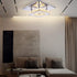 Small Led Chandelier Semi Flush Mount Crystal Lighting Modern Ceiling Crystal Lamp for Bedrooms Dinning Rooms Hallway