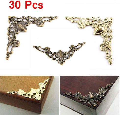 generic Metal Angle Corner Brackets Box Edge Corner Protectors Bronze Triangle Edge Shelf Brackets Guard Photo Frame