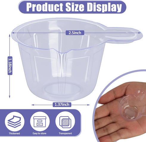 Jyongmer 200 Pack 40ML Urine Cups, Thicken Plastic Disposable Urine Cups Urine Specimen Container Cup Pee Cup