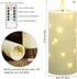 Pack 2 (4" 10" Sasigeiaa Waterproof Outdoor Candles with Timer & Remote - Battery Operated LED Candles, Realistic