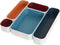 Three by Three Seattle 5 Piece Metal Organizer Tray Set for Storing Makeup, Stationery, and More