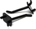 JSP Manufacturing 2" Plastic Pegboard Hooks, Black for Garage, Tools, Storage, Organization, and Crafts (25)