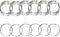 FavorFishFans Metallic Loose Leaf Binder Rings, Nickel Plated, for Flash Cards Rings, Office