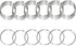 FavorFishFans Metallic Loose Leaf Binder Rings, Nickel Plated, for Flash Cards Rings, Office