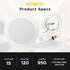 7-Inch 15W (75W 950 27K/30K/35K/40K/50K Dimmable E26 Diodesy- Round Flush Mount Disk Hardwire Light Fixture Retrofit