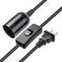 2-Pack 375W E26 E27 (6 Extension Hanging Lantern Cord Cable UL with Socket On/Off Button Pendant Lighting - Feet Black)