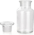 2 Packs 250ml Glass Reagent Bottle, Lab Wide Mouth Bottle with Glass Ground Stopper, Clear