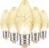 C7 Bulbs 2 Bulb Set 25 Holiday Lighting Outlet Faceted Christmas Lights | Sun Warm White LED Light Holiday Decoration |