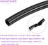 DMiotech 1/4"(6mm) ID 3/8"(10mm) OD 10 Feet Black Silicone Tube, Industrial Tubing for Water Air Pump