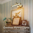 11.8" Rechargeable,10000mAh Paintings,3CCT Dimmable, Aipsun Brass Picture Lights for Wall Battery Operated Art Light