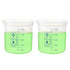 Utile 2 Pcs Plastic Beaker Set, 1000ml Measuring Beaker for Lab Science with Blue Printed Graduation, 4007.0281.2