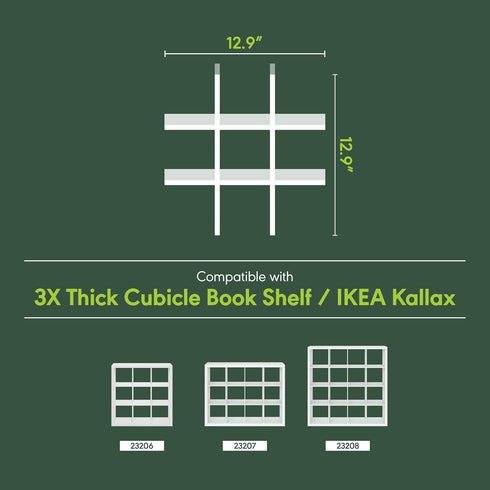 9-Compartment Furinno Cubicle Cube Insert, Cube Organizer, Geometric Shelf Accessory, Fits into Furinno Triple Thick