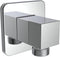 Aquaiaw Wall Supply Elbow with Flange, Tapered 1/2 NPT Female Inlet, Polished Chrome