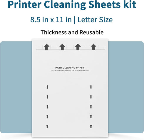 yernoiy 20-Pack-Removes Debris8.5 11 Inches,Thickened Printer Cleaning Sheets Ink, Dust, Dirt & x Design,Durable&Easy