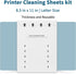 yernoiy 20-Pack-Removes Debris8.5 11 Inches,Thickened Printer Cleaning Sheets Ink, Dust, Dirt & x Design,Durable&Easy