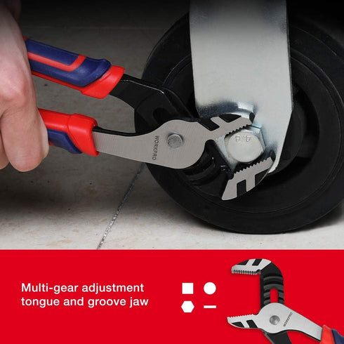 WORKPRO 10-Inch Groove Joint Pliers, Adjustable Water Pump Pliers in CRV Steel for Home Repair, Gripping, Nuts, Bolts