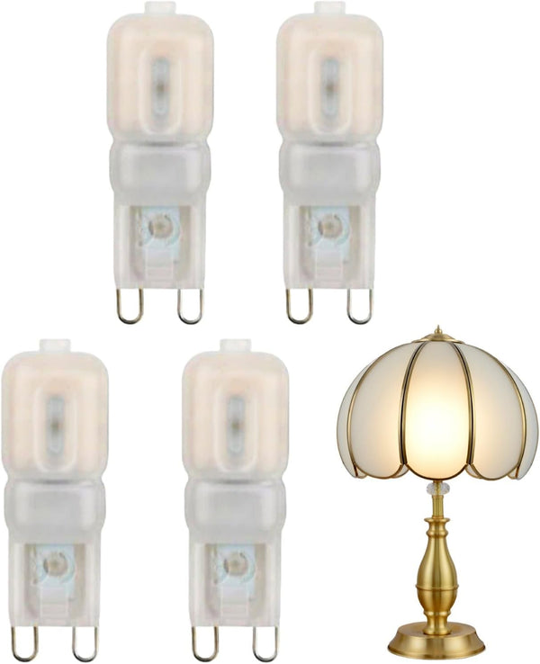 YKEBVPW 4Pcs G9 Bulb LED Bulbs 3W AC110V-140V G9 Smart Light for Home