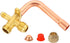 PATIKIL Air Conditioner Stop Valve - 1/2" OD Copper Tube Elbow 90 Degree 3 Way Angle Service Valve