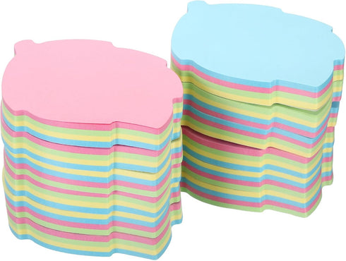 PATIKIL 3.5 x 2.7 Inch Leaf Shape Sticky Notes, 12 Pads Cute Self-Stick Memo Pads, 100 Sheets/Pad, 4 Colors