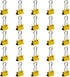 JAM PAPER Colorful Binder Clips - Small - 3/4 Inch (19 mm) - Yellow Binderclips - 25/Pack