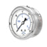 PIC Gauges PRO-202L-254C Industrial Pressure Gauge, Center Back Mount, 2.5" Dial, 0/30 psi Range, 1/4" Male NPT