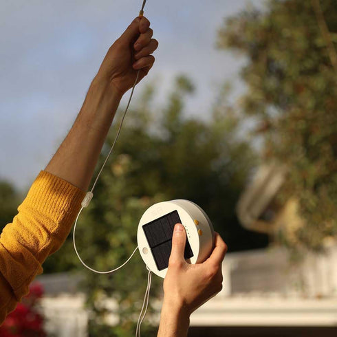 18' 100 7 15 MPOWERD Luci Color Solar String Lights + Phone Charger: Color Rechargeable via Solar or USB-A, Lumens LEDs