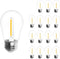 Jslinter Energy-Efficient S14 LED String Light Bulbs Replacement - 3V Solar-Powered, Shatterproof,