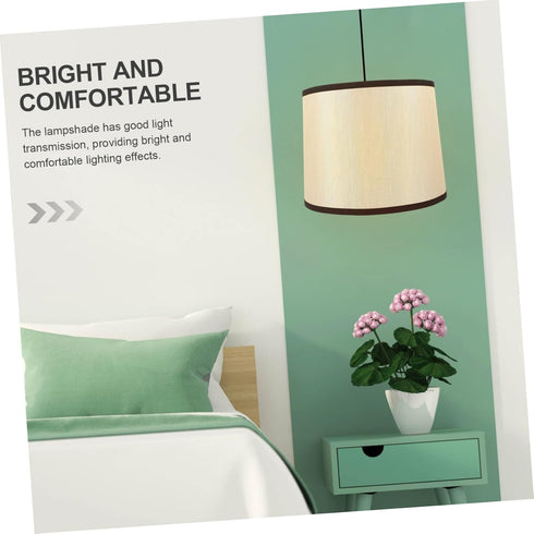 Replacement Round Lampshade for Table Floor Lamps Construction Softens Light for Gentle Ambiance Home Decoration