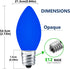 25 Pack C7 Multicolor LED Replaceable Bulbs Dimmable Multicolor LED Christmas Lights Bulbs, 0.72W Indoor Outdoor Bulbs, Night Light, C7/E12, IP:65 by wominoy