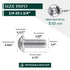 1/4-20 x 3/4" Button Head Socket Cap Bolts Screws, 304 Stainless Steel 18-8, Pack of 30, Allen Hex Drive