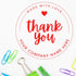 Custom Thanks Stamper Personalized Pre-Inked Round Pre-Inked Heartfelt Gratitude Stamp for Small