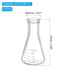PATIKIL 12 Pcs Erlenmeyer Flask, 25ml Narrow Mouth Graduated Borosilicate Glass for Lab Chemistry Study