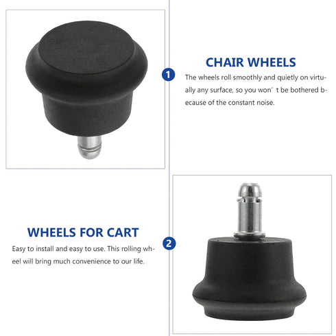 5pcs DOITOOL Office Chair Caster Wheels Smooth Rolling Furniture Casters for Hardwood Tile and Carpet Noiseless