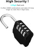 ZHEGE 2 Pack Outdoor Combination Lock, 4 Digit Resettable Weatherproof Padlock for Gym, School, Gates, Doors (Black)