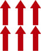 LiteMark Large Red Arrow Stickers 651 Durable Gloss Finish Decal - Floors, Walls, Signs (Pack of 6 Arrows)