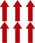 LiteMark Large Red Arrow Stickers 651 Durable Gloss Finish Decal - Floors, Walls, Signs (Pack of 6 Arrows)