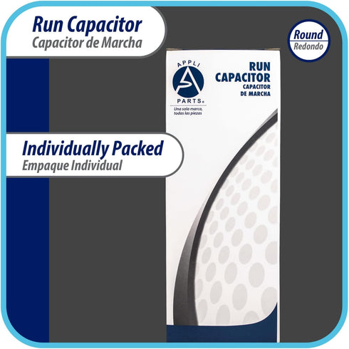 Appli Parts Run Capacitor for AC 80 Mfd uF, 370/450 VAC Universal Fit, 5-1/4 in High