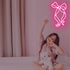 15 9.2 Bow Ribbon Neon Sign - Light-Up Pink Bow Neon Decor for Girls Bedroom, Nursery, and Birthday Gift, Elegant Wall