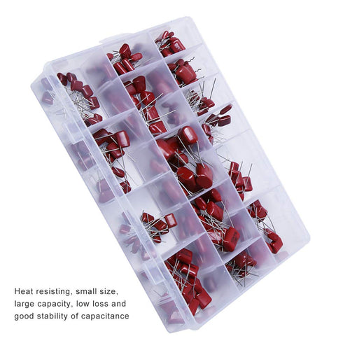 Capacitor 400v 630v Kit, 180PCS CBB Polypropylene Film Capacitor Assortment for Electric Circuits