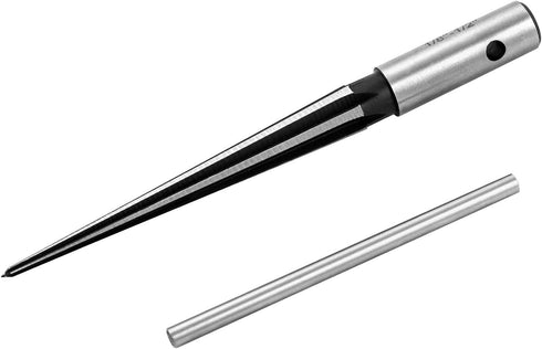 QWORK Tapered Straight Flute Handle Reamer - 1/8" - 1/2" T Handle Tool for Wood Plastic