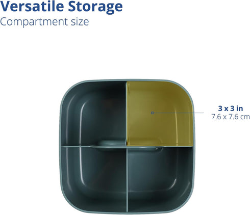 BLUE GINKGO Stackable Multipurpose Caddy Organizer with Handle | Desk, Makeup, Dorm, Classroom Art Organizers (Green,