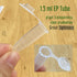 50 Piece 1.5 ml Microcentrifuge Tube Graduated Holder Vial with Snap Cap, Clear EP Tube