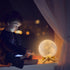 3D 16 Setting (7 inch) LOGROTATE Moon Lamp, Printing Colors LED Night Light, Moon Light with Stand and Time & Remote