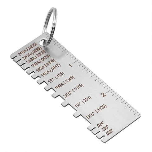 Debaishi Wire/Metal Sheet Thickness Gauge, Stainless Steel Welding Gage Inspection Tool