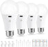 Powfloven Rechargeable Light Bulbs with Remote Control and USB Charging; Dimmable Battery Operated